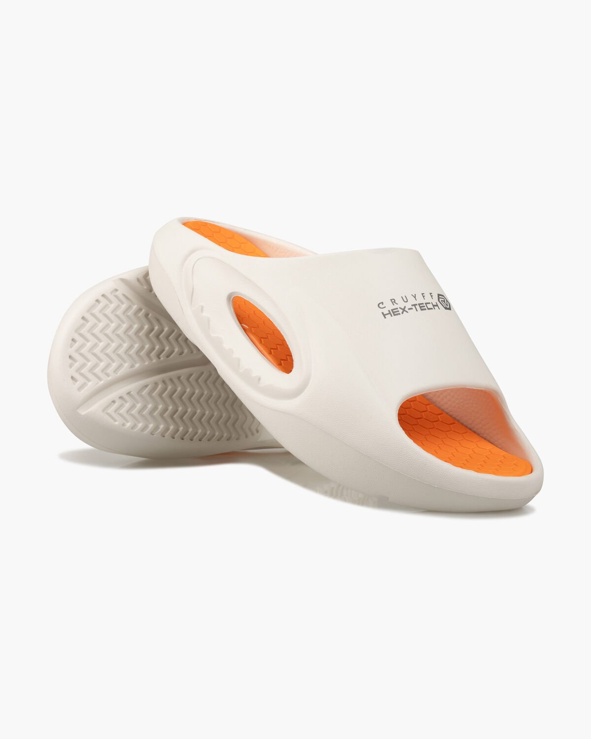 Recovery Hex-Tech slide, White/Orange, hi-res